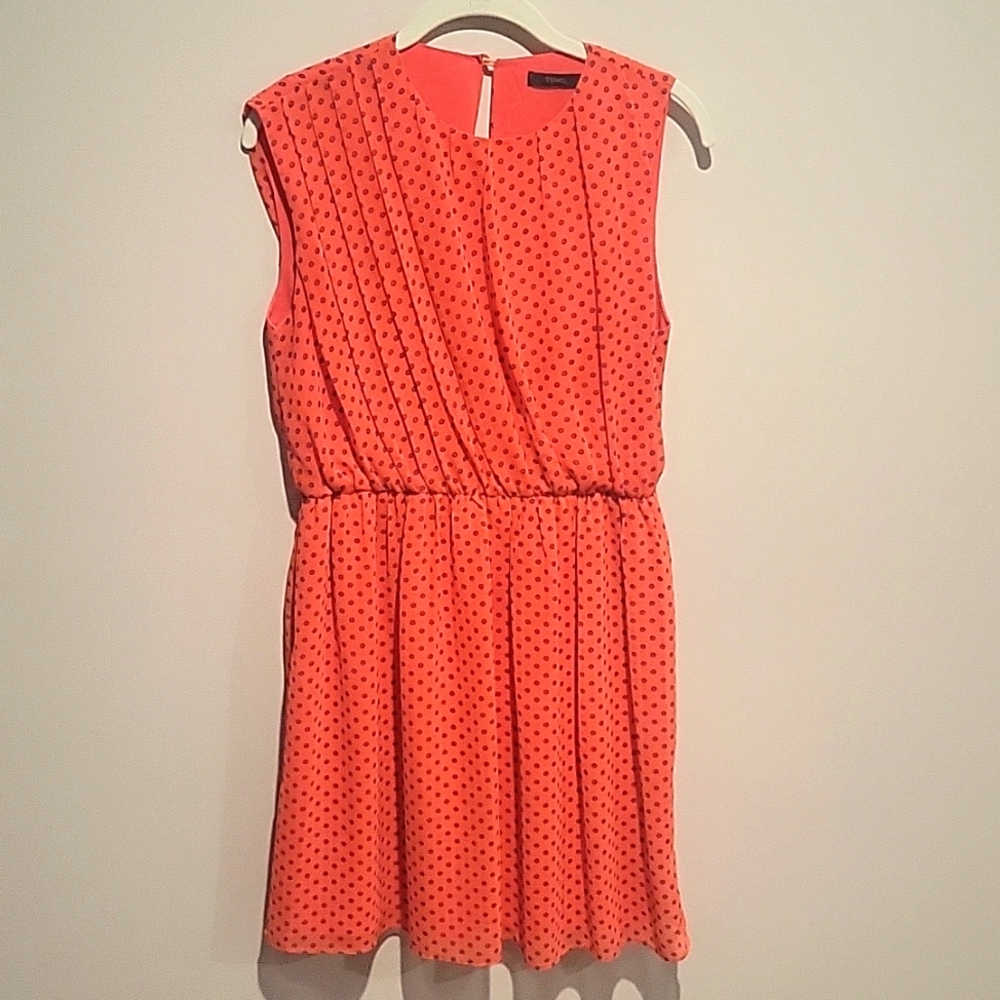 Women's THML orange polla dot dress! SPRING SUMMER